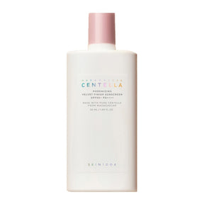 Lightweight Korean sunscreen texture with smooth velvet finish