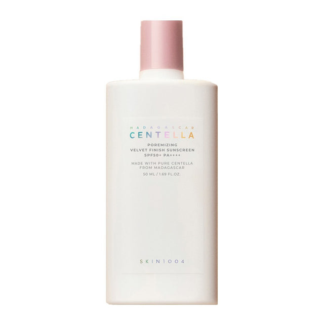 Lightweight Korean sunscreen texture with smooth velvet finish